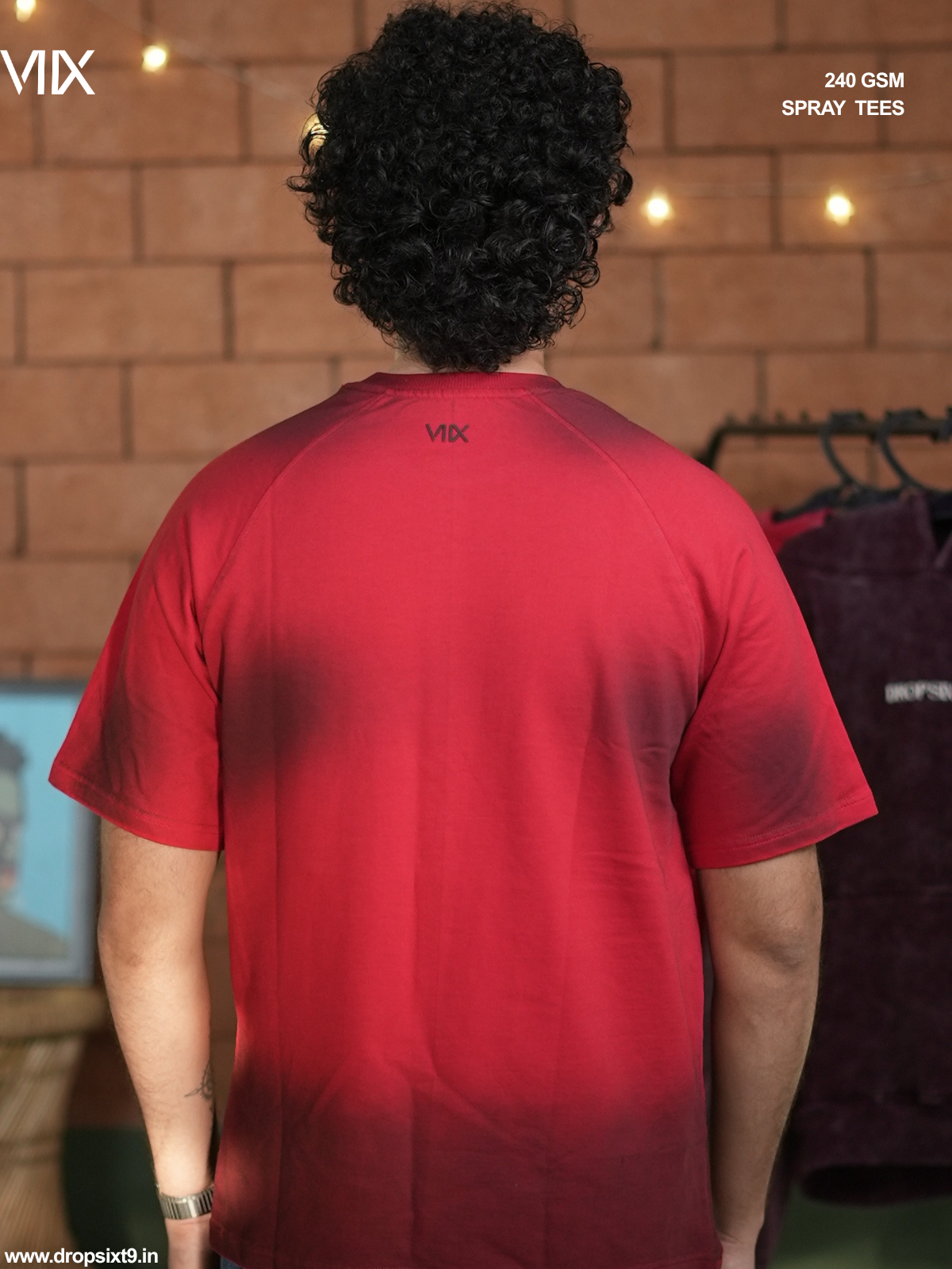 The Black Fade on a Red - Unisex Oversized T-shirt