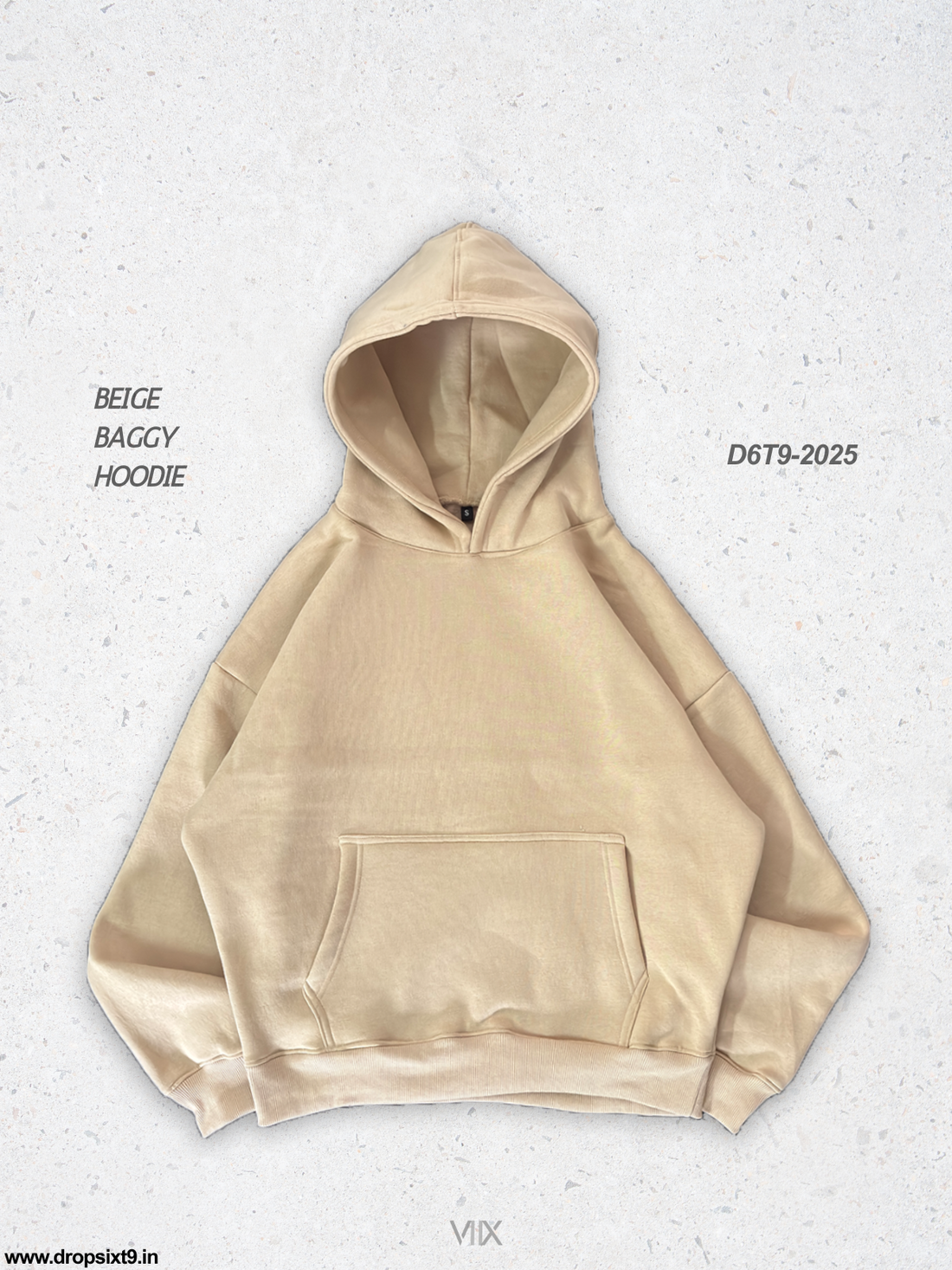 Beige Oversized Hoodie